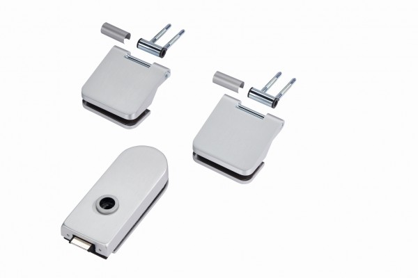 Dorma Glas Glastür Set Rondo UV 3 teilig LM niro eloxiert 51.739