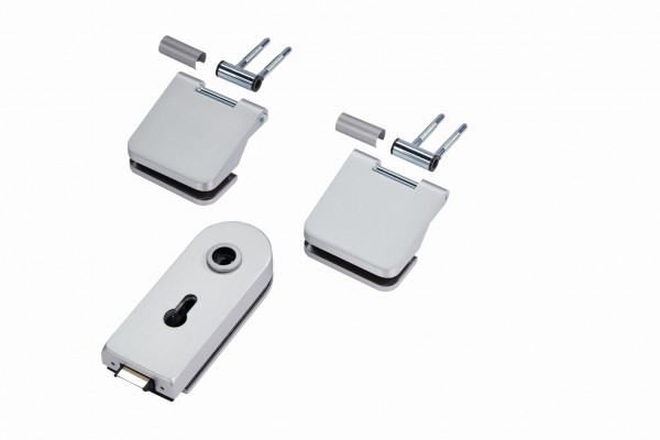 Dorma Glas Glastür Set Studio Rondo PZ 3 teilig LM niro eloxiert