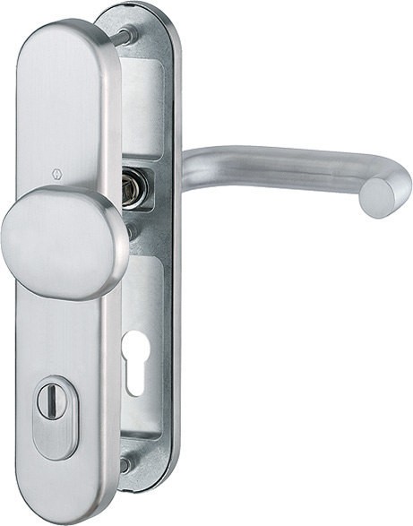 HOPPE FS Wechselgarnitur Paris ES1 F69 Edelstahl matt 92 mm PZ mit ZA