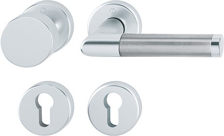 Hoppe Wechselgarnitur Amsterdam F1/F69 Aluminium natur / Edelstahl matt