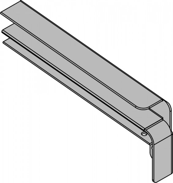 Gutmann Gleitabschluß Aluminium BF 4006 400 mm rechts blank