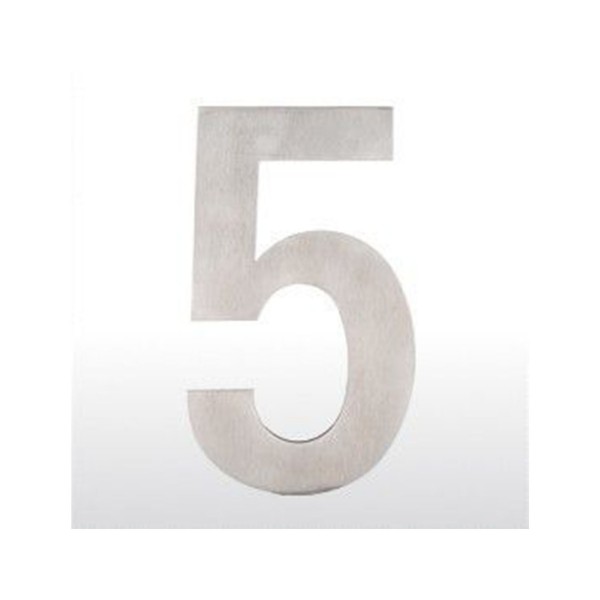 ToniTec® Hausnummer "0" bis "9" Edelstahl fein matt 155mm Höhe