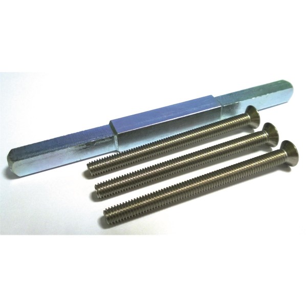 gelbrot Montageset 160 TS 78 -82 mm Schrauben M6 x 90 mm Stift 8/10 x 130 mm