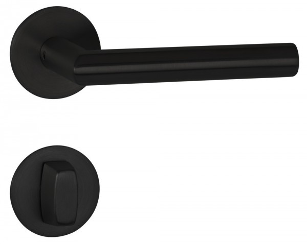 Hermat ZT - Drückergarnitur 1802 BASIC 02 Oberfl. 74 (Classic Black beschichtet)