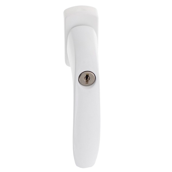 HOPPE Fenstergriff NEW YORK 0810S/U10 100Nm abschliessbar H001 Nocken 10 mm Vierkant 7x43 mm inkl. Schrauben M5x55 F9016 verkehrsweiß,