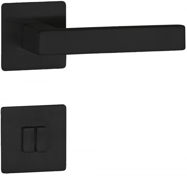 Hermat ZT - Drückergarnitur 1682 L WEST Oberfl. 74 (Classic Black beschichtet)