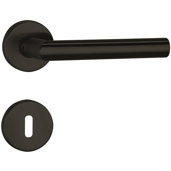 Hermat ZT - Drückergarnitur 1802 BASIC 02 BB Oberfl. 72 smoke black
