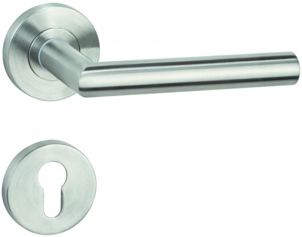 APTEC Wechselgarnitur BASIC 02 PZW links Kl. 3 OF 60 Edelstahl matt m Rosette