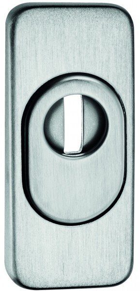 gelbrot Schutzrosette eckig mit ZA Edelstahl Zyl.Überstand 11 - 14 mm