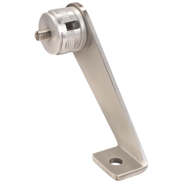 gelbrot Endstütze 40° schräg links für Rohr Ø 35 x 1,5 mm Edelstahl rostfrei