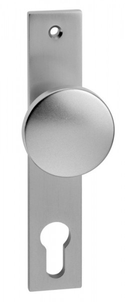 Dieckmann Schloßkasten Kurzschild PZ mit geradem Knopf Alu F1 fest Nr. 1317/K7/02 Rs/Ls