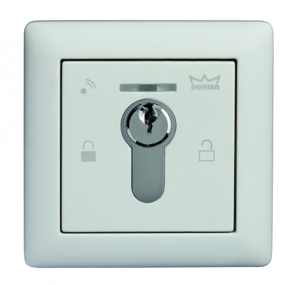 dormakaba ST55 DCW LED weiss Schlusseltaster fur Standard-Unterputzdosen für