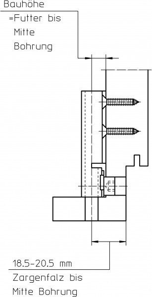 Simonswerk Anschraubtaschen verzinkt Variant V 3613 mit Laschen
