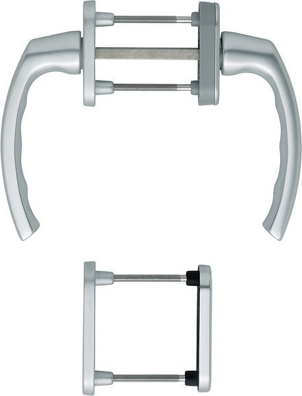 HOPPE Balkontür Rosettengarnitur Luxembourg F1 10 mm Nocken TS 83 - 88 mm
