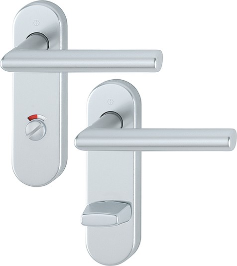 Hoppe Badgarnitur Amsterdam RW-SK/OL F1 Aluminium natur 1400F/353KH 78 mm