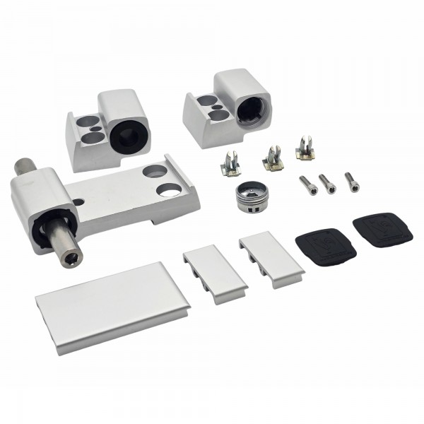 Dr. Hahn Türband Serie 60 AT M775 3-teilig Drehpunkt 20 mm Bohrabstand 88 mm EV1 Aluminium eloxiert