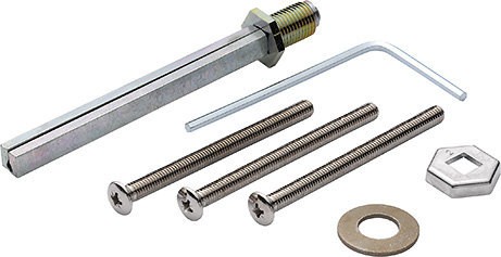 Hoppe Befestigungsset Schutzbeschläge aus Eisen DIN 966 8.8 vernickelt