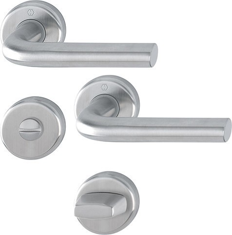 HOPPE Badgarnitur Essen SK/OL F69 Edelstahl matt E1555Z/17KV/17KVS