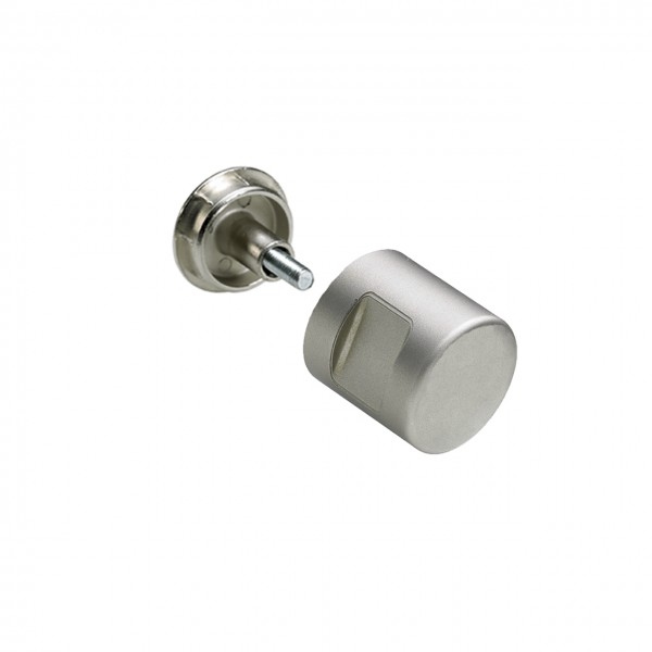 Hettich Möbelknopf Typ 424 mit Mulde matt vernickelt