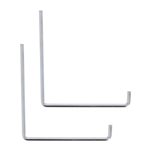 FEPS Fenster-Einstellschlüssel-Set Sechskant 4 mm doppelt gebogen FE-ES002 verzinkt (2 Stück)