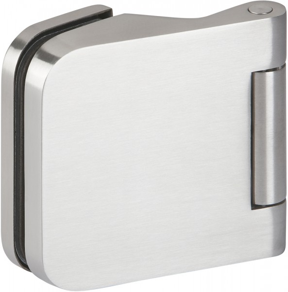 Hermat Glastür Bänder 6315 P "Projekt" 3tlg OF 60 Edelstahl matt Set a 2 Stück