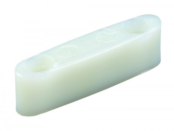 Woelm HELM 216-Nylon Führungsgleiter weiß , mit Befestigungsmaterial