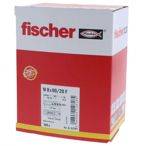 Fischer Nageldübel N 8x60/20 F 100 Stück