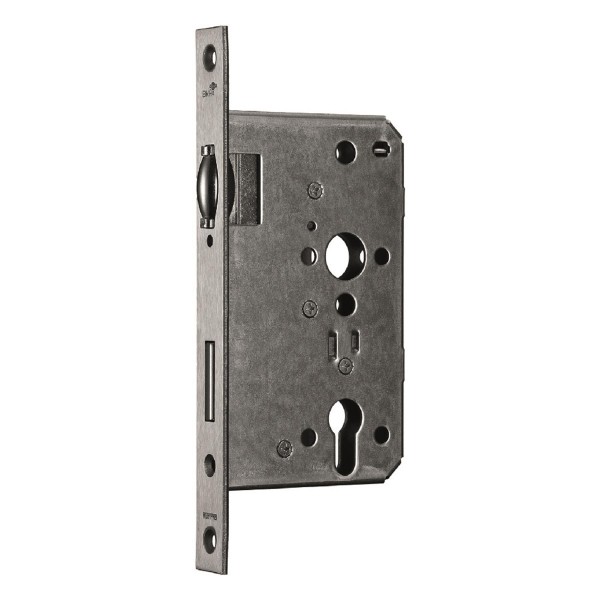 BMH Pendeltürschloss Nr. 311 PZ / 65-2/20/O Stulp 20 mm rund Edelstahl