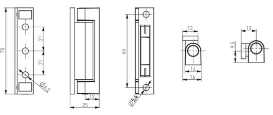 ToniTec Aufschraubband Kunststofffensterband Scharnier Fensterband Türband K Flügelgewicht: 40 kg weiß RAL9016, braun RAL8019