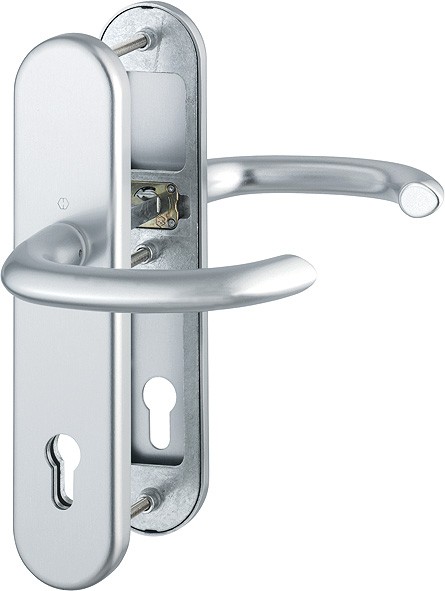 Hoppe Türgriffgarnitur Marseille ES1 F1 Aluminium natur 1138/3331/3410
