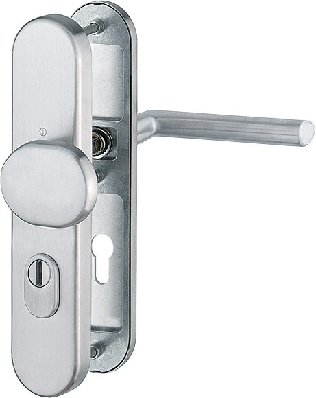 HOPPE FS Wechselgarnitur Stockholm F69 Edelstahl matt PZ 72 mm