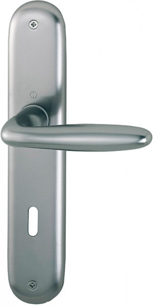 Hoppe Türgriffgarnitur Verona F9 Aluminium stahl 72 mm OB 1510/273P
