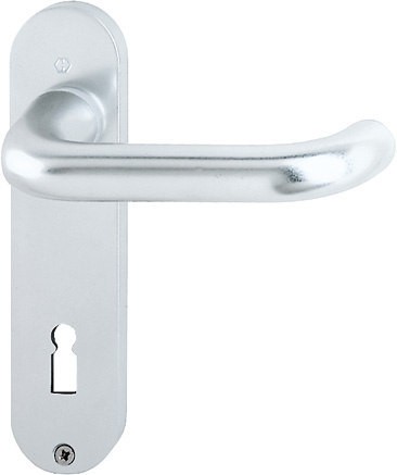 Hoppe Kurzschild Garnitur Paris 138L/300K, BB 72 mm, TS 37-42 mm, Alu F1,