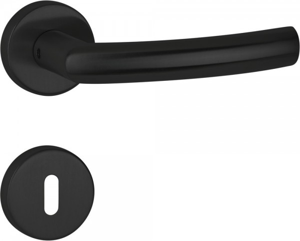 Hermat ZT-Drückergarnitur 1807 BASIC 07 Oberfl. 74 Classic Black, ähnl. RAL 9005