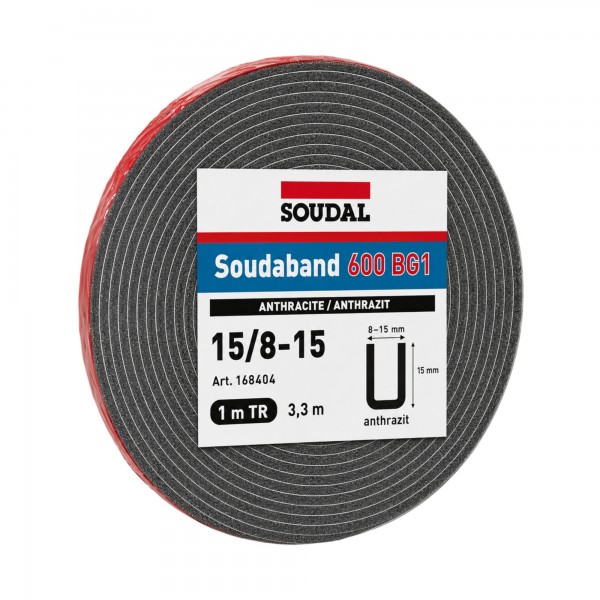 Soudal SOUDABAND 600 BG1 15/8-15 anthrazit 1m TR Rolle a 3,3 m
