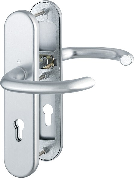 Hoppe Türgriffgarnitur Marseille ES1 F1 Aluminium natur 1138/3331/3410