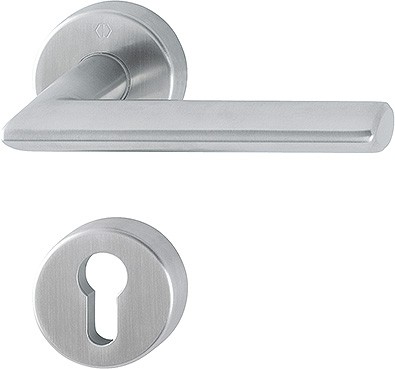 Hoppe Türgriffgarnitur Stockholm PZ F69 Edelstahl matt E1140/42H/42HKVS