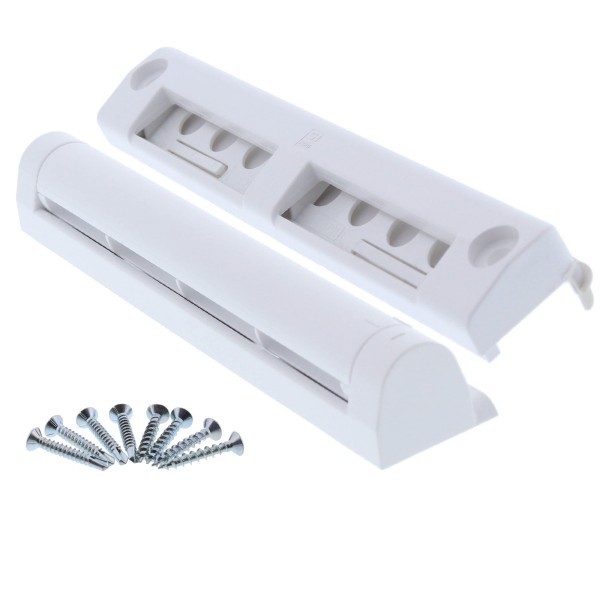 Siegenia Aeromat mini Falzlüfter Steg 2,5 mm mit Drehverschluss weiß inkl. ToniTec Schraubenset KL-FR 8