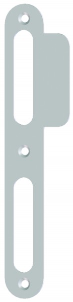 SAG Lappenschließblech 1 LB2560 rund rechts Nickel silber