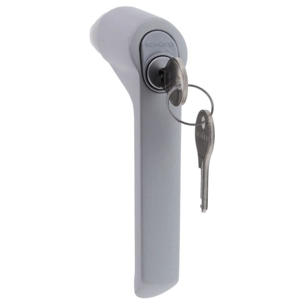 Schüco Steckgriff für Metallfenster abschließbar silber weiß 234014 234017