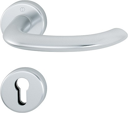 Hoppe 1/2 Türgriffgarnitur Marseille innen F1 Aluminium natur 1138/42/42S PZ