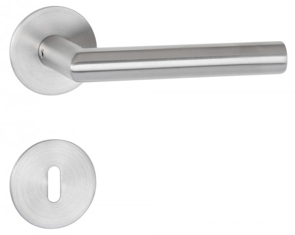 Hermat ZT - Drückergarnitur 1802 BASIC 02 Oberfl. 60 (Edelstahl matt)
