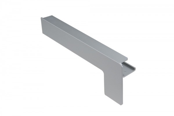 DELWO Endstück Putz 320 mm links Alu blank