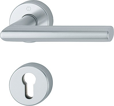 Hoppe FS Türgriffgarnitur Amsterdam F1 Aluminium natur PZ FS-1400/42H/42HS