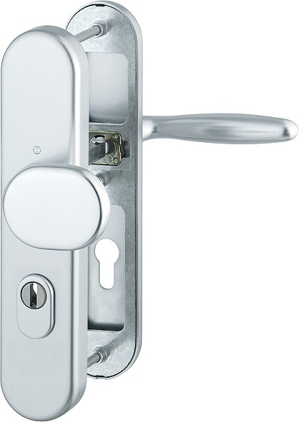 Hoppe Korr. Wechselgarnitur Verona ES1 F1 Aluminium natur 72 mm PZ