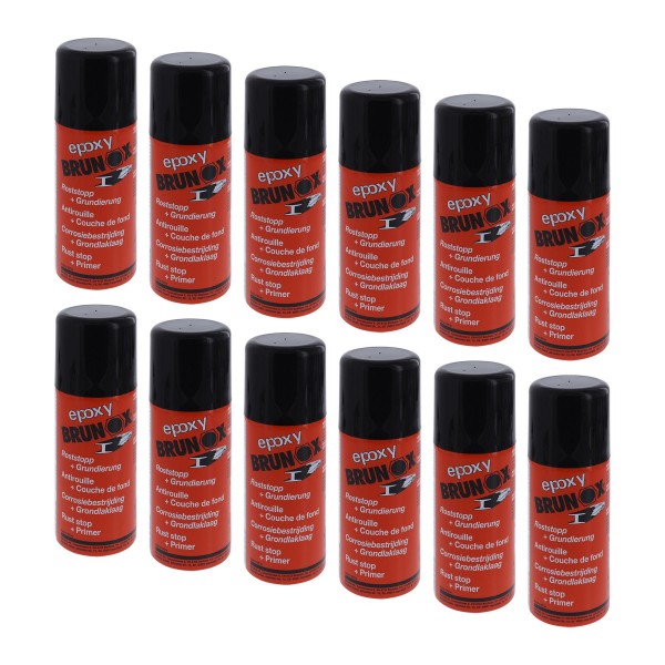 12x BRUNOX epoxy Roststopp und Grundierungsspray 150 ml