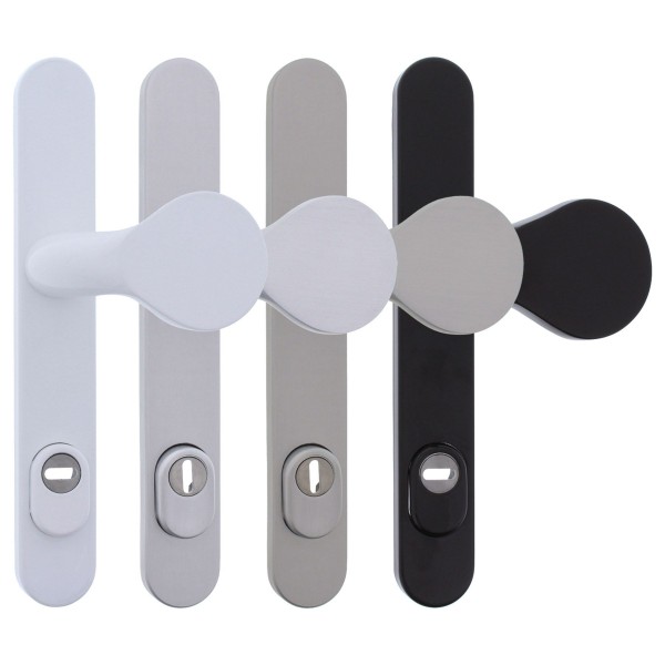 ToniTec Schmalrahmen-Halbgarnitur mit Türknopf und ZA Modell "Tino" PZ 92 / 8 mm