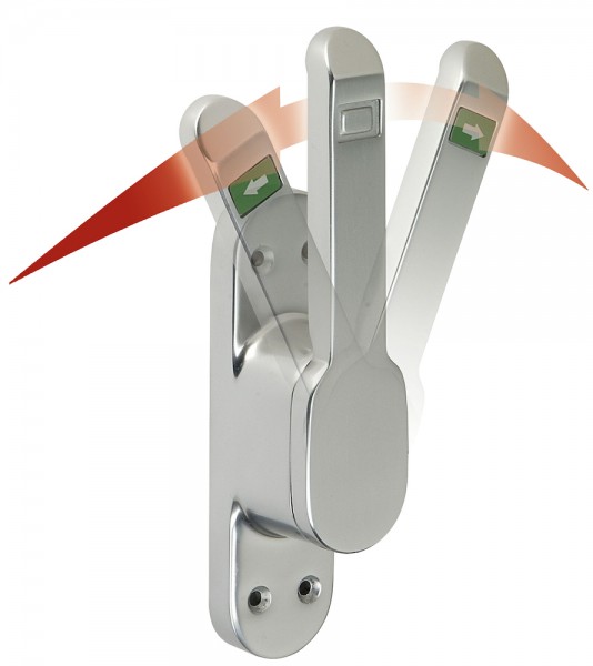 DENI Türtreibriegel DENI Vario f. Rundstangen 7091 RAL 9016 weiß besch. 4220