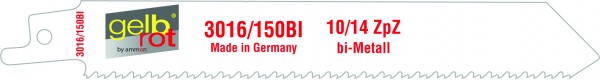 gelbrot Säbelsägeblätter Typ 3016 Twin- Cut Länge 150 mm Kunststoffbox mit 20 St