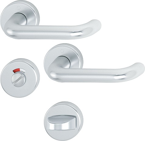 HOPPE Badgarnitur Paris RW-SK/OL F1 Aluminium natur 138L/42KV/42KVS